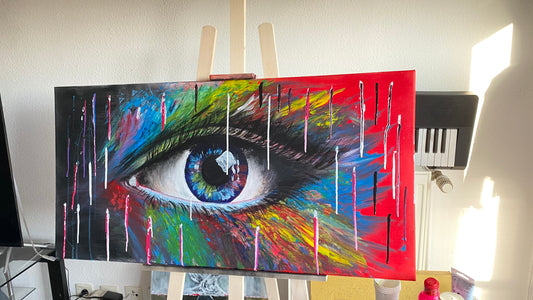 Tableau contemporain - L'Oil des émotions, tableau Unique !
