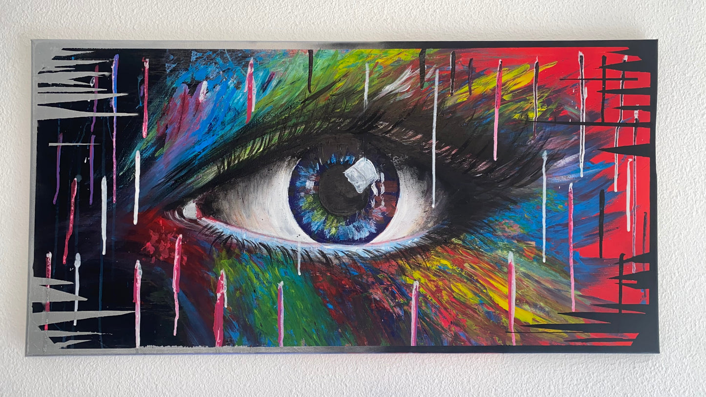 Tableau contemporain - L'Oil des émotions, tableau Unique !