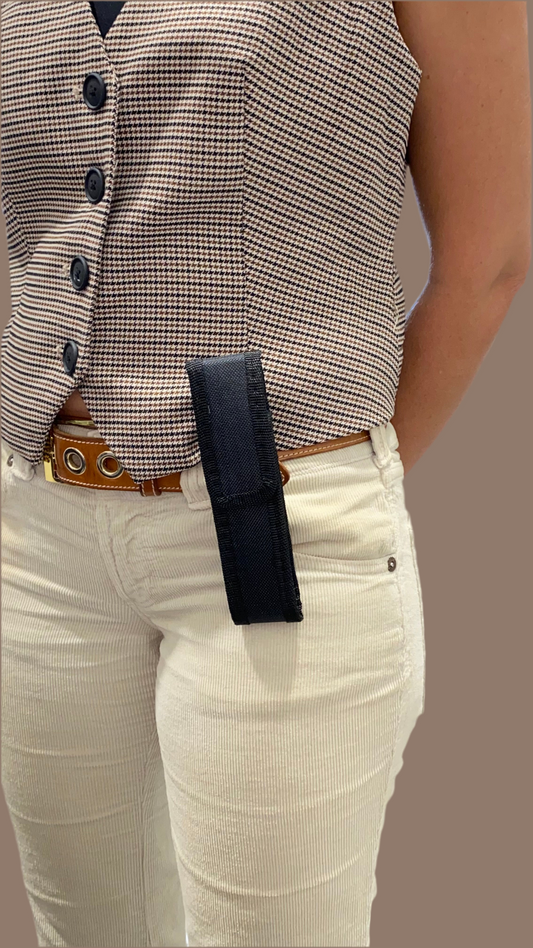 JEYORZY 1 Pièces Étui pour Lampe de Poche en Nylon, pour Chasse Camping Randonnée en Plein Air(17cm*4.5cm)