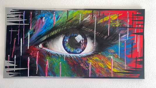 Tableau contemporain - L'Oil des émotions, tableau Unique !