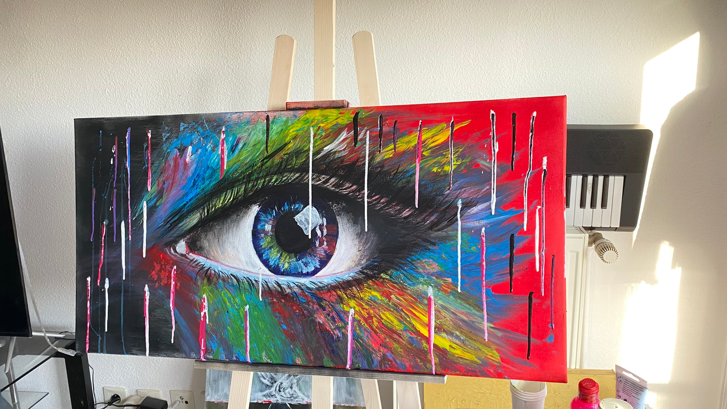 Tableau contemporain - L'Oil des émotions, tableau Unique !